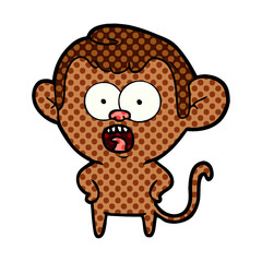 cartoon shocked monkey