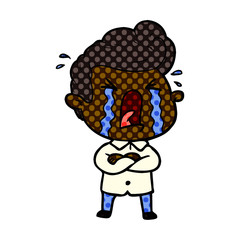 cartoon crying man
