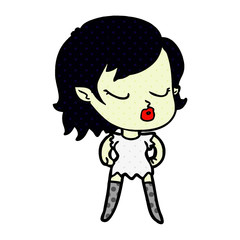 cute cartoon vampire girl