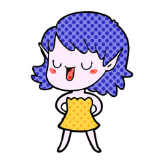 cartoon elf girl