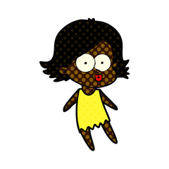 cartoon girl pouting