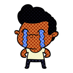 cartoon man crying