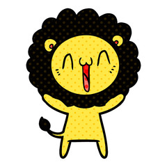 happy cartoon lion