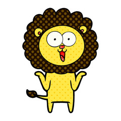 happy cartoon lion