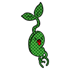 cartoon sprouting seedling