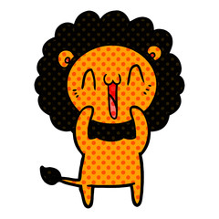 happy cartoon lion