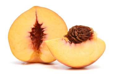 Peaches isolated on white