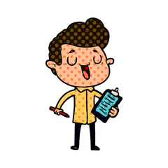 happy cartoon man