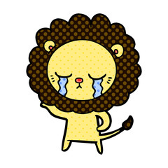 crying cartoon lion