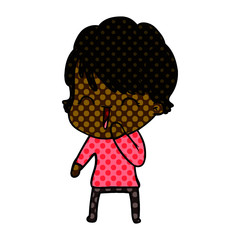 Fototapeta premium cartoon laughing woman