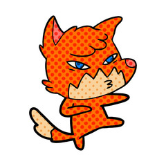 clever cartoon fox