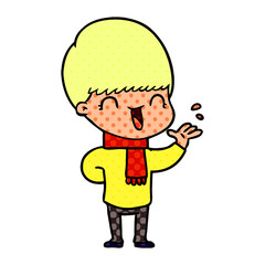 Fototapeta premium happy cartoon boy