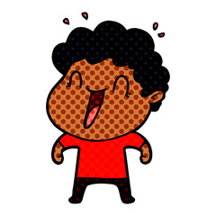 cartoon happy man