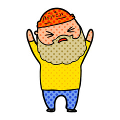cartoon man with beard