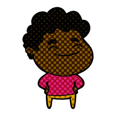 cartoon friendly man