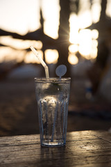 Cocktail at the Beach, at Sunset