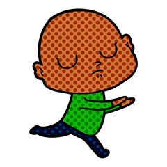 cartoon bald man