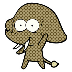 Obraz premium happy cartoon elephant