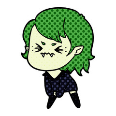 annoyed cartoon vampire girl