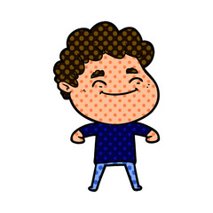 cartoon friendly man