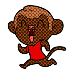 cartoon laughing monkey