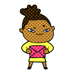 cartoon woman