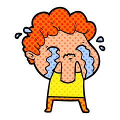 cartoon man crying
