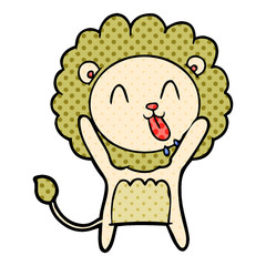happy cartoon lion