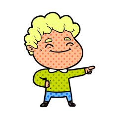 cartoon friendly man