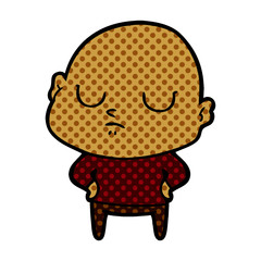 cartoon bald man