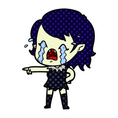 cartoon crying vampire girl