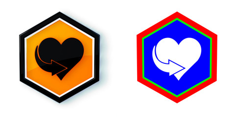 Ikona sześciobok 3D sześciokąt © vempireart