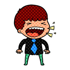 cartoon laughing man