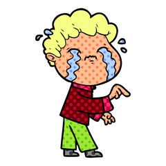 cartoon man crying