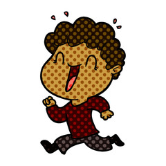 Obraz premium cartoon happy man