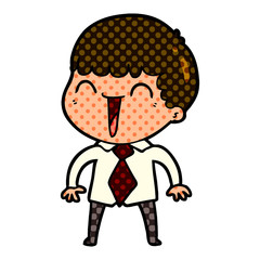 cartoon happy man