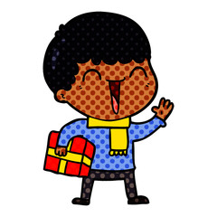 cartoon happy man