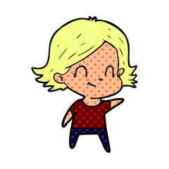 cartoon friendly girl