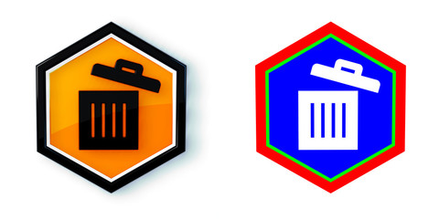 Ikona sześciobok 3D sześciokąt © vempireart