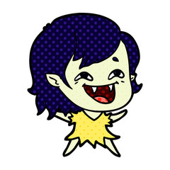 cartoon laughing vampire girl