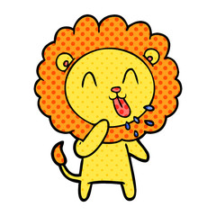 happy cartoon lion