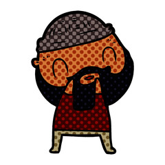 cartoon bearded man