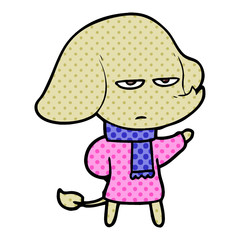 annoyed cartoon elephant