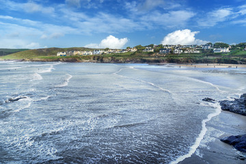 Hayle bay on the north coast of Cornwall at Polzeath