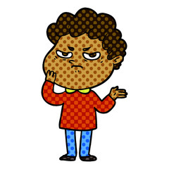 cartoon angry man