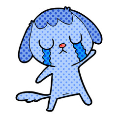 cute cartoon dog crying