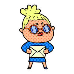 cartoon annoyed woman