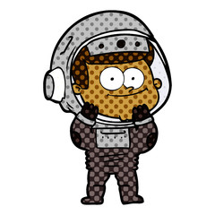 happy astronaut cartoon