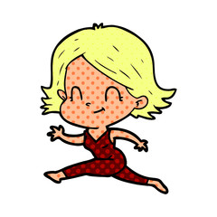 cartoon friendly girl