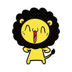 happy cartoon lion